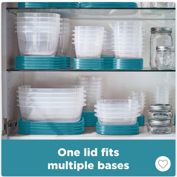 Rubbermaid 24pc Easy Find Lids Food Storage Container Set Peacock: Teal color - Picture 3 of 4